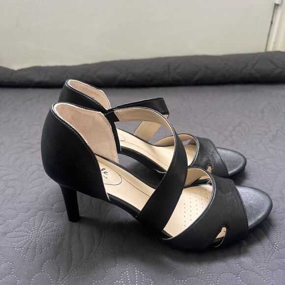 LifeStride HEIRLOOM MEGA Strappy Comfort Sandals Heels SZ 9.5 Wide NIB Career - Picture 6 of 11